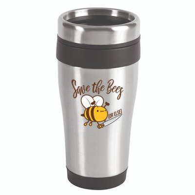 Funny Save The Bees Or Else 16oz Travel Tumbler