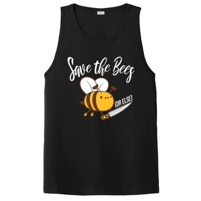 Funny Save The Bees Or Else PosiCharge Competitor Tank