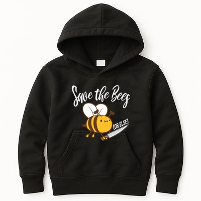 Funny Save The Bees Or Else Kids Hoodie