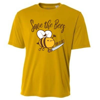 Funny Save The Bees Or Else Cooling Performance Crew T-Shirt