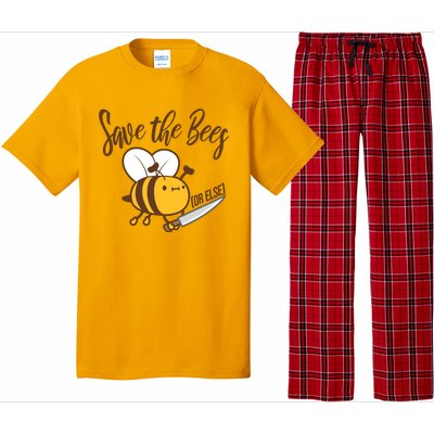 Funny Save The Bees Or Else Pajama Set