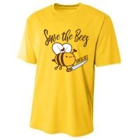 Funny Save The Bees Or Else Performance Sprint T-Shirt