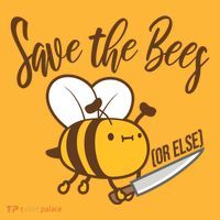 Funny Save The Bees Or Else Pom Pom 12in Knit Beanie
