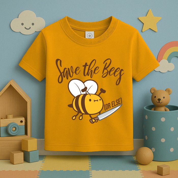 Funny Save The Bees Or Else Toddler T-Shirt