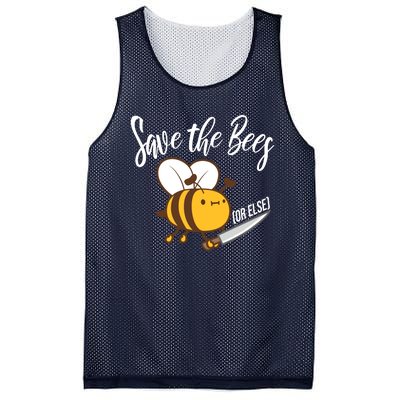 Funny Save The Bees Or Else Mesh Reversible Basketball Jersey Tank