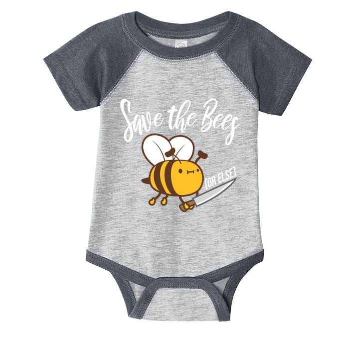 Funny Save The Bees Or Else Infant Baby Jersey Bodysuit