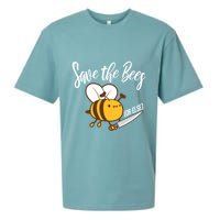 Funny Save The Bees Or Else Sueded Cloud Jersey T-Shirt