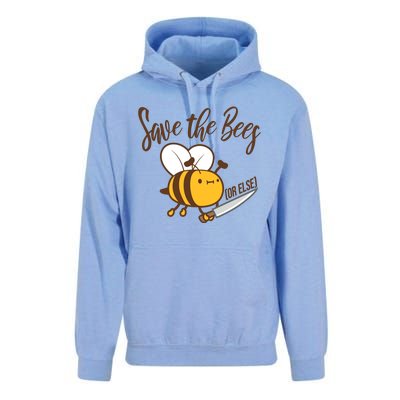 Funny Save The Bees Or Else Unisex Surf Hoodie