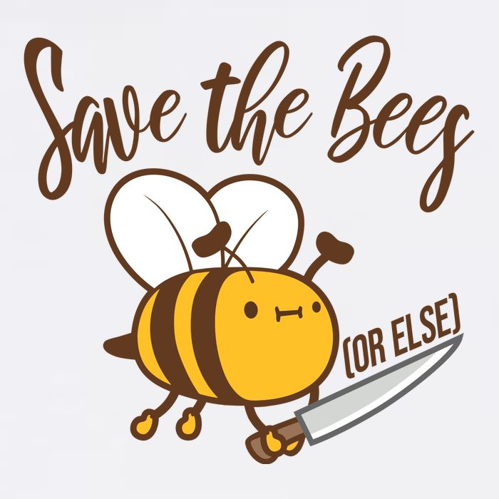 Funny Save The Bees Or Else Garment-Dyed Sweatshirt