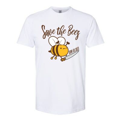 Funny Save The Bees Or Else Softstyle® CVC T-Shirt