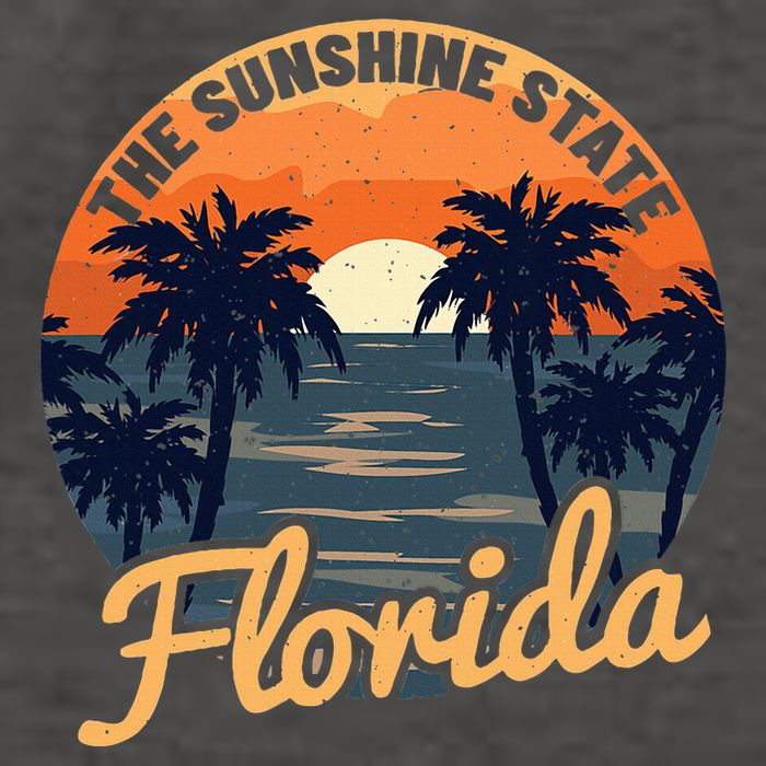 Florida Sunset Throwback Design Vector Backpack
