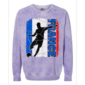 France Soccer Team French Flag Jersey Fans Colorblast Crewneck Sweatshirt