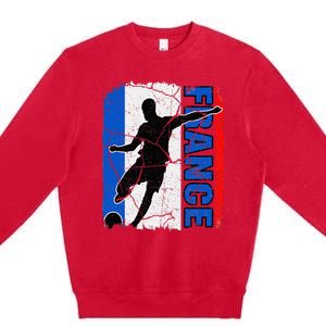 France Soccer Team French Flag Jersey Fans Premium Crewneck Sweatshirt