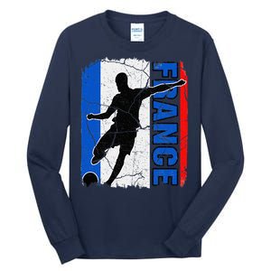 France Soccer Team French Flag Jersey Fans Tall Long Sleeve T-Shirt