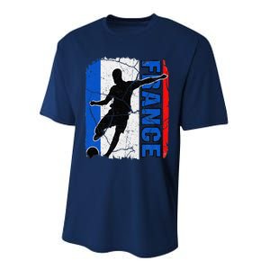 France Soccer Team French Flag Jersey Fans Performance Sprint T-Shirt