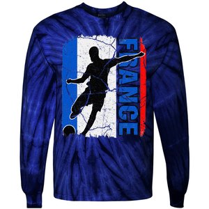 France Soccer Team French Flag Jersey Fans Tie-Dye Long Sleeve Shirt