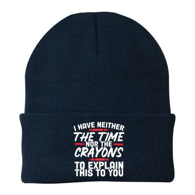 Funny Sarcasm Tee, Sarcastic Humor, Time Nor Crayons Beanie