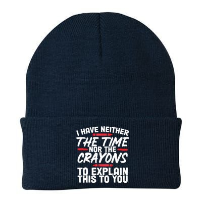 Funny Sarcasm Tee, Sarcastic Humor, Time Nor Crayons Knit Cap Winter Beanie