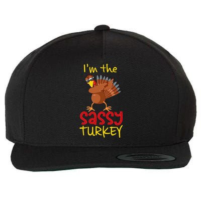 Funny Sassy Turkey Matching Family Group Thanksgiving Party Gift Wool Snapback Cap