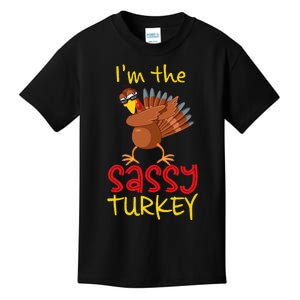 Funny Sassy Turkey Matching Family Group Thanksgiving Party Gift Kids T-Shirt