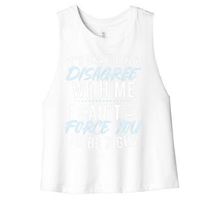 Funny Sarcasm Tee, Sarcastic Humor, Novelty Sarcasm Women's Racerback Cropped Tank