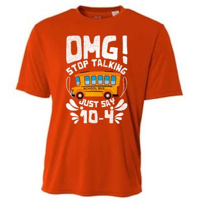 Funny Stop Talking To The Busdriver School Bus Design Cooling Performance Crew T-Shirt