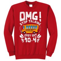 Funny Stop Talking To The Busdriver School Bus Design Sweatshirt