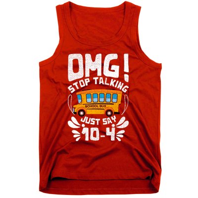 Funny Stop Talking To The Busdriver School Bus Design Tank Top