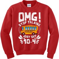 Funny Stop Talking To The Busdriver School Bus Design Kids Sweatshirt