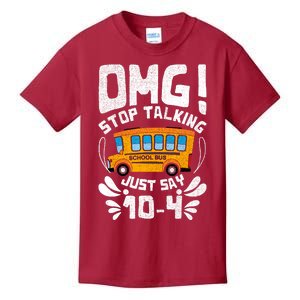 Funny Stop Talking To The Busdriver School Bus Design Kids T-Shirt