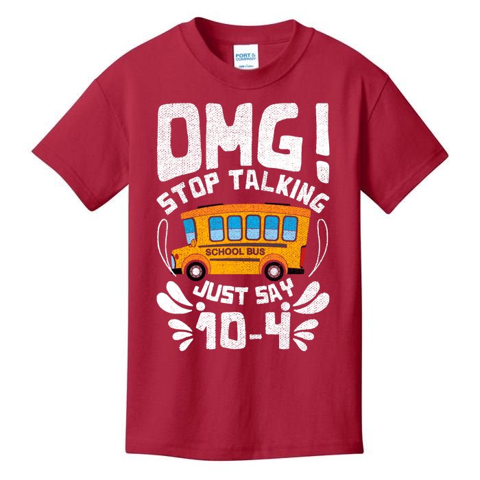 Funny Stop Talking To The Busdriver School Bus Design Kids T-Shirt