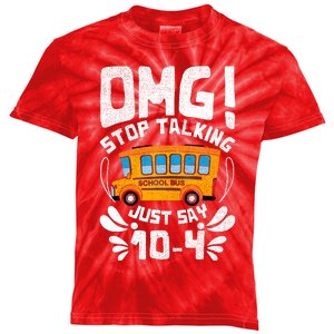 Funny Stop Talking To The Busdriver School Bus Design Kids Tie-Dye T-Shirt