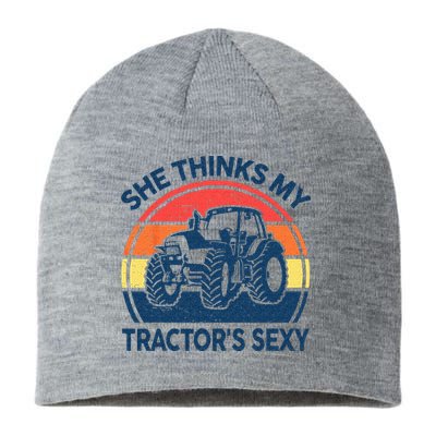 Farm She Thinks My Tractors Sexy Men Gift Funny Farmer Sustainable Beanie