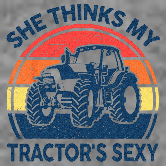 Farm She Thinks My Tractors Sexy Men Gift Funny Farmer Toddler Hoodie