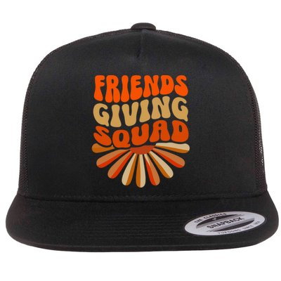 Friendsgiving Squad Thanksgiving Squad Flat Bill Trucker Hat