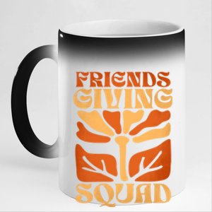 Friendsgiving Squad Thanksgiving Squad 11oz Black Color Changing Mug