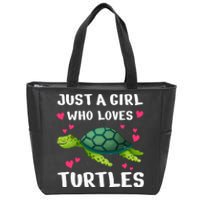 Funny Sea Turtle For  Turtle Lover Ocean Turtles Zip Tote Bag