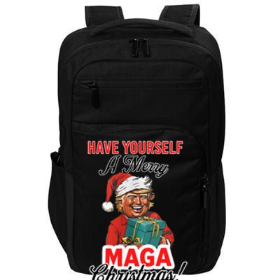 Funny Santa Trump Have Yourself A Merry Maga Christmas Xmas Impact Tech Backpack