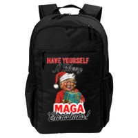 Funny Santa Trump Have Yourself A Merry Maga Christmas Xmas Daily Commute Backpack