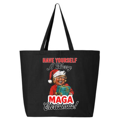 Funny Santa Trump Have Yourself A Merry Maga Christmas Xmas 25L Jumbo Tote