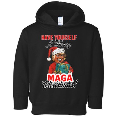 Funny Santa Trump Have Yourself A Merry Maga Christmas Xmas Toddler Hoodie