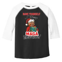 Funny Santa Trump Have Yourself A Merry Maga Christmas Xmas Toddler Fine Jersey T-Shirt