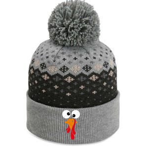 Funny Silly Turkey Face Happy Turkey Day Thanksgiving Cute Gift The Baniff Cuffed Pom Beanie