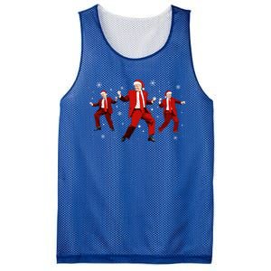 Funny Santa Trump Dance Merry Christmas Xmas Holiday Pajamas Meaningful Gift Mesh Reversible Basketball Jersey Tank