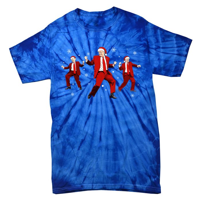 Funny Santa Trump Dance Merry Christmas Xmas Holiday Pajamas Meaningful Gift Tie-Dye T-Shirt