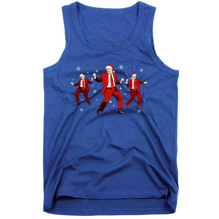 Funny Santa Trump Dance Merry Christmas Xmas Holiday Pajamas Meaningful Gift Tank Top