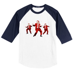 Funny Santa Trump Dance Merry Christmas Xmas Holiday Pajamas Meaningful Gift Baseball Sleeve Shirt