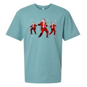 Funny Santa Trump Dance Merry Christmas Xmas Holiday Pajamas Meaningful Gift Sueded Cloud Jersey T-Shirt