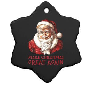 Funny Santa Trump Make Christmas Great Again Xmas Pajamas Ceramic Star Ornament