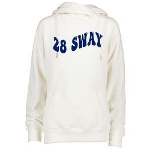 Funny sway text wavey design  Womens Funnel Neck Pullover Hood